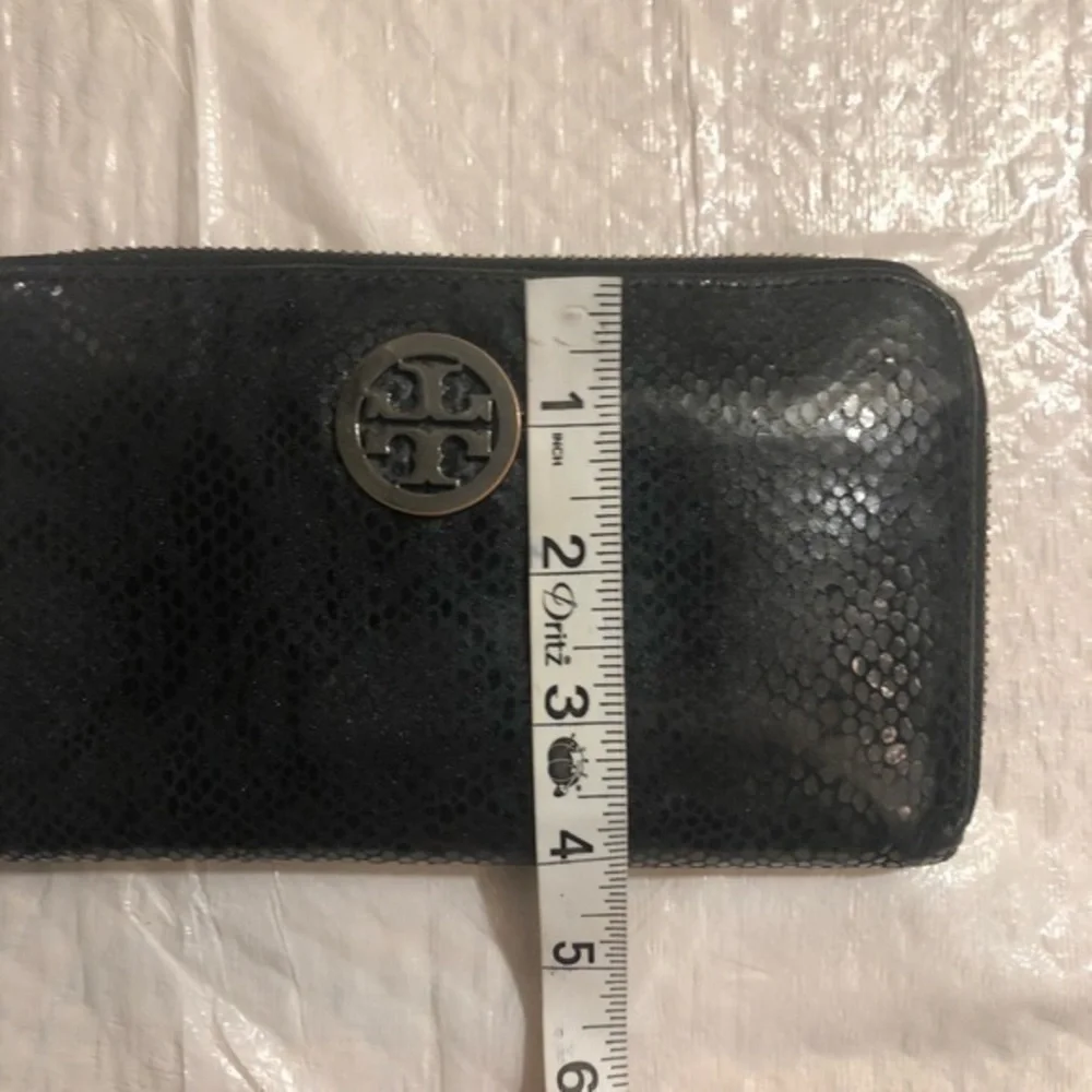 Tory Burch snakeskin embossed clutch wallet